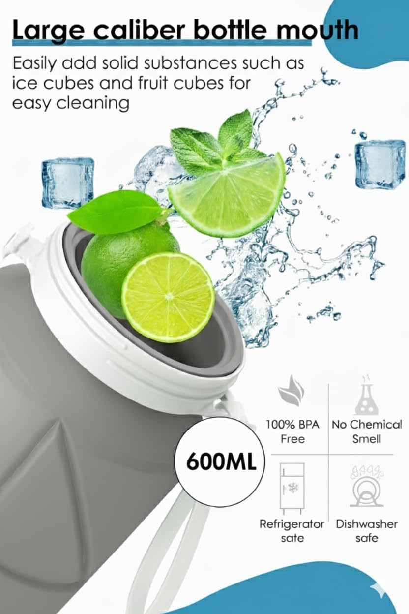 Foldable, Reusable Travel Water Bottle