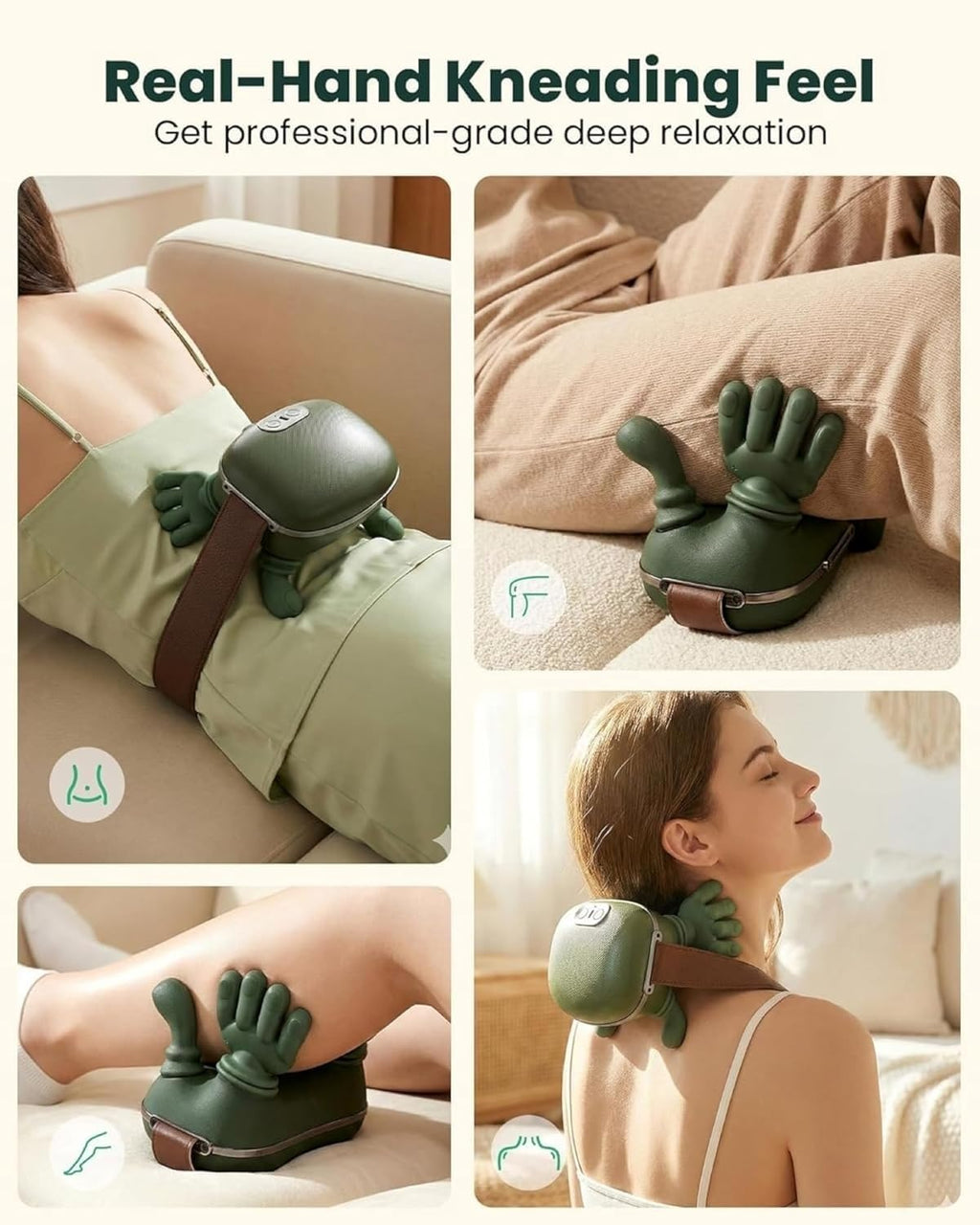 Wireless Portable Shiatsu Neck and Back Massager